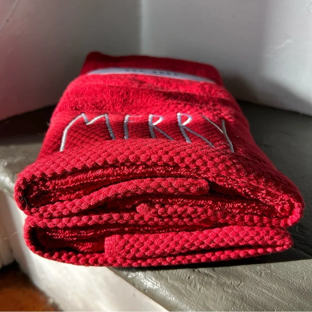 Rae Dunn MERRY Hand Towels